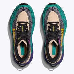 Hoka Speedgoat 6 Men's Trail Running Shoes, Oatmeal/Mountain Iris
