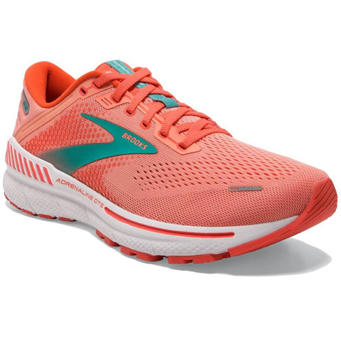 Brooks Adrenaline GTS 22 Women's Running Shoes, Coral/Latigo Bay/White