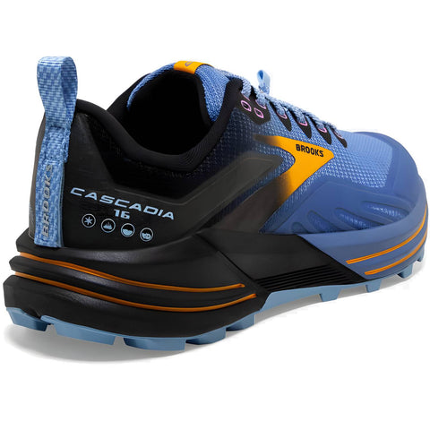 Brooks Cascadia 16 Women's Trail Running Shoes, Blue/Black/Yellow