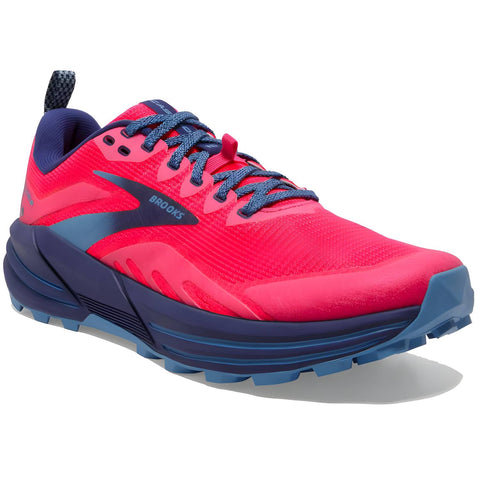 Brooks Cascadia 16 Women's Trail Running Shoes, Pink/Flambe/Cobalt