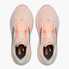 Brooks Ghost 18 Women's Running Shoes, Star White/Cyber Peach/Grey