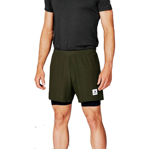 Saysky Pace 2in1 Shorts 5", Green