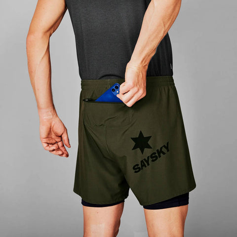 Saysky Pace 2in1 Shorts 5", Green