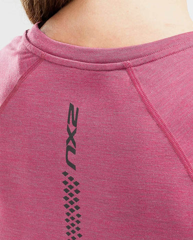 2XU Heat Short-Sleeved Women's Running T-Shirt, Virtual Pink