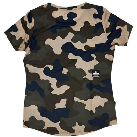 Saysky WMNS Combat T-Shirt, Woodland Camo