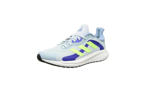 Adidas Solar Glide 4 ST Women's Running Shoes, Halo Blue/Signal Green/Sonic Ink