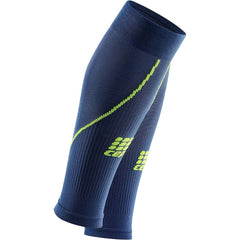CEP - CALF SLEEVE 2.0 for women | Run compression calf sleeves in Deep Ocean/Green