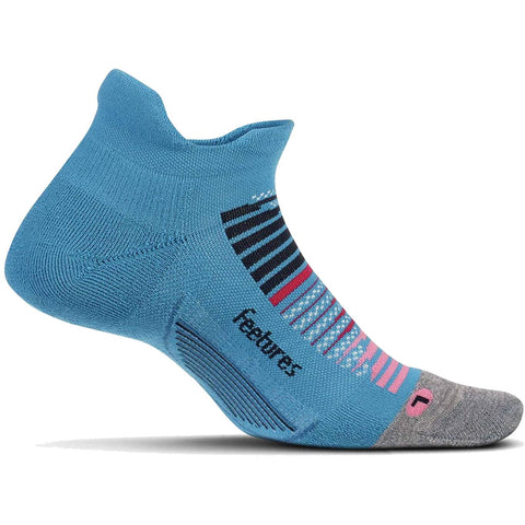 Feetures Elite Max Cushion No-Show Running Socks, Aurora Blue