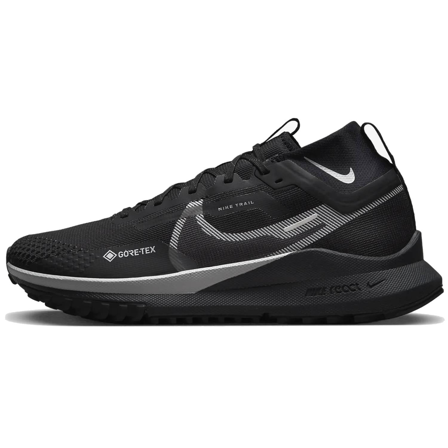 Nike React Pegasus Trail 4 GTX Men's Trail Running Shoes, Black