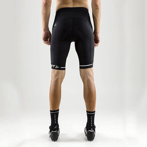 Craft Men's Rise Cycling Shorts, Black/White