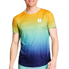 Saysky Drip Dye Flow T-Shirt, Blue