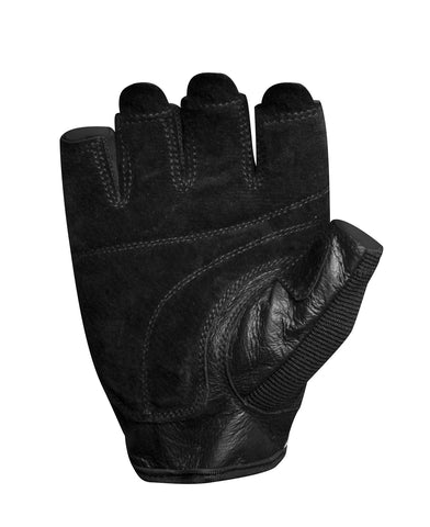 LiftTech Fitness Elite Men's Half-Finger Weightlifting Gloves, Black