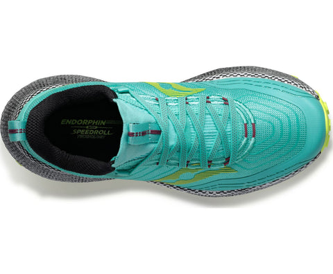 Saucony Endorphin Trail Women's Trail Running Shoes, Cool Mint/Acid