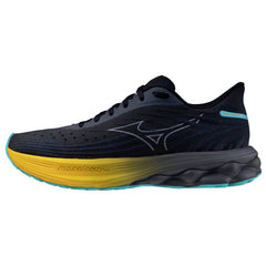 Mizuno Wave Skyrise 6 Men's Running Shoes, Odyssey Gray/Icelandic Blue/Citrus
