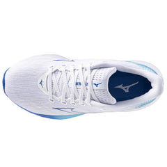 Mizuno Wave Rider 28 Women's Running Shoes, White/Mugen Blue/River Blue
