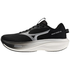 Mizuno Wave Rider 30 Men's Running Shoes, Black/White
