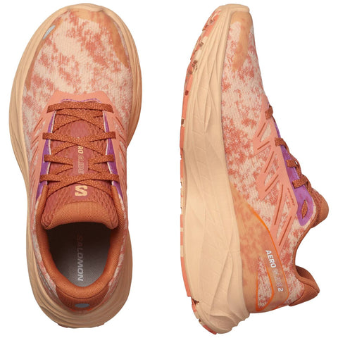 Salomon Aero Glide 2 Women's Running Shoes, Spice Route/Peach Quartz/Fresh Salmon