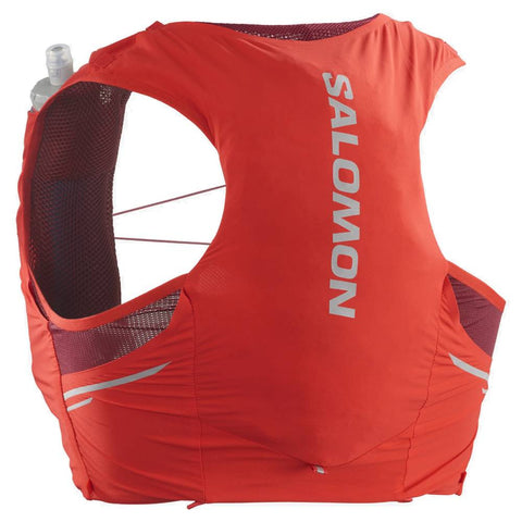 Salomon SENSE PRO 5 Unisex Running Vest with flasks included, Fiery Red/Ebony/Cabernet
