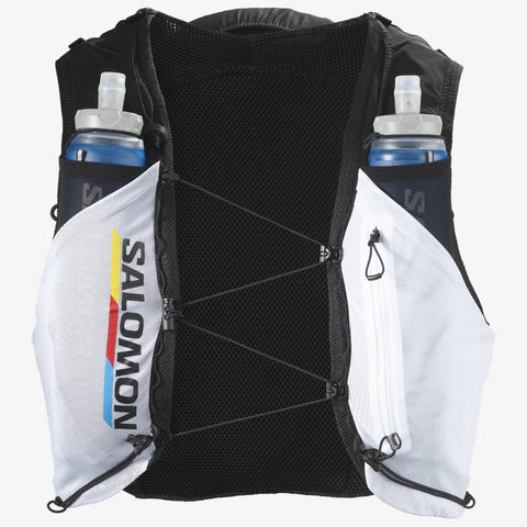 Salomon ADV Skin 5 Race Flag Running Vest, Black/White