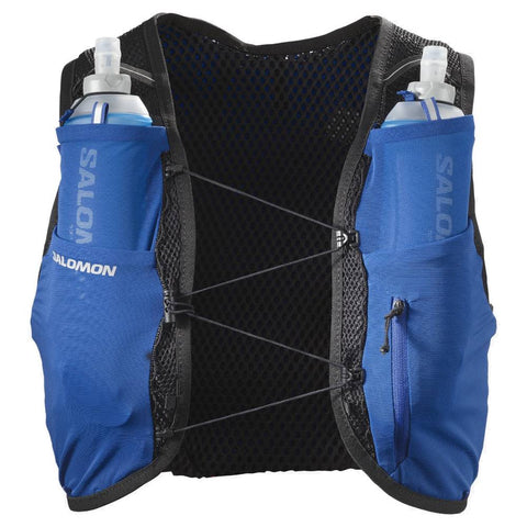 Salomon ACTIVE SKIN 8 Unisex Running Vest with flasks included, Suf The Web/Black