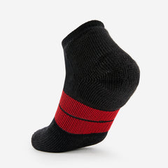 Thorlo 84 N Runner Men's No-Show Socks, Black/Red