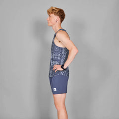 Saysky Paisley Combat Singlet, Blue Paisley AOP
