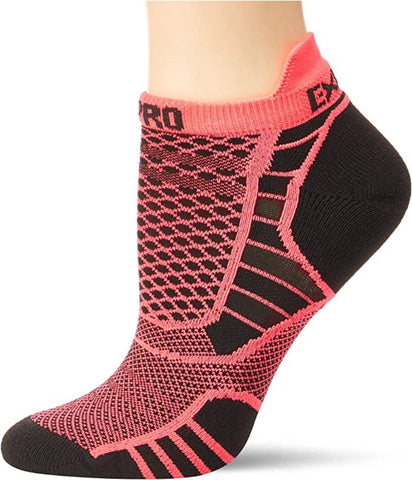 Thorlo Experia ProLite No-Show Tab Socks, Diva Pink/Black
