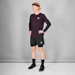 Saysky Reflective Polka Pace Long Sleeve, Purple