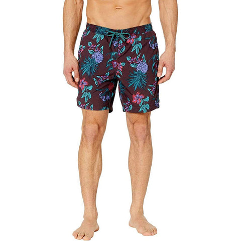 Saxx Cannonball Men's 7" Swim Shorts, Red Pineapple Party