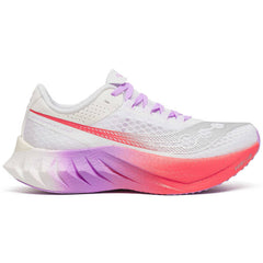Saucony Endorphin Pro 4 Women's Running Shoes, White/Crocus