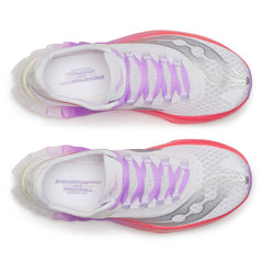Saucony Endorphin Pro 4 Women's Running Shoes, White/Crocus