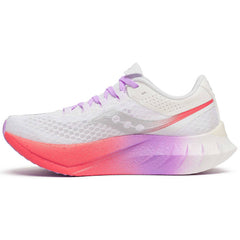 Saucony Endorphin Pro 4 Women's Running Shoes, White/Crocus