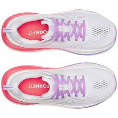 Saucony Guide 18 Women's Running Shoes, White/Crocus