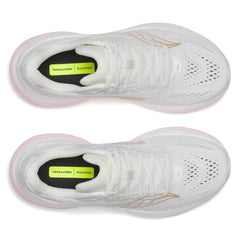 Saucony Ride 19 Women's Running Shoes, White/Silk