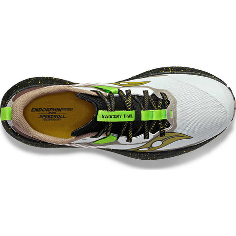 Saucony Endorphin Edge Men's Trail Running Shoes, Fog/Black