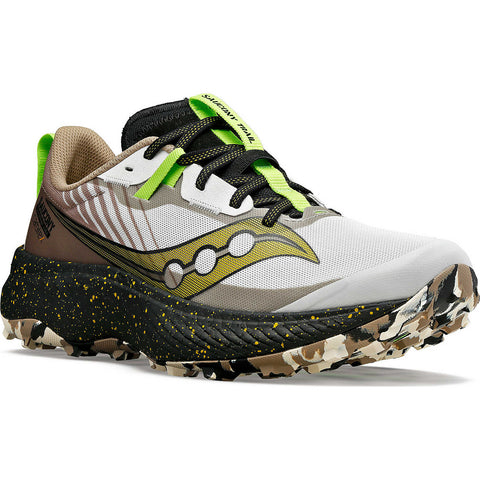Saucony Endorphin Edge Men's Trail Running Shoes, Fog/Black