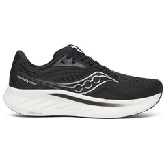 Saucony Ride 18 Men's Running Shoes, Black/White