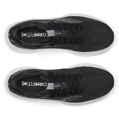 Saucony Ride 18 Men's Running Shoes, Black/White