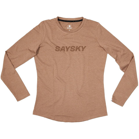Saysky WMNS Logo Pace Long Sleeve, Brown