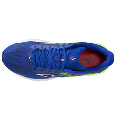 Mizuno Wave Inspire 21 Men's Running Shoes, Reflex Blue C/White/Green Gecko