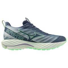 Mizuno Wave Rider GTX 2 Women's Running Shoes, Citadel/Vintage Indigo/Hint of Mint