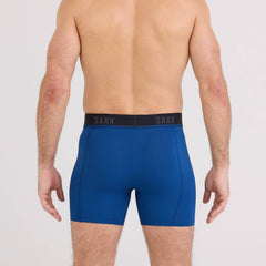 Saxx Kinetic Light-Compression Mesh Boxer Briefs, Navy Dawn