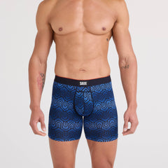 Saxx Multi-Sport Mesh 2-Pack Boxer Briefs, Chain of Command/Black