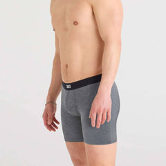 Saxx Vibe Xtra Soft Comfort 2-Pack Boxer Briefs, Black/Dark Grey Heather