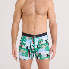 Saxx Vibe Xtra Soft Comfort 2-Pack Boxer Briefs, Geo Golf/Black