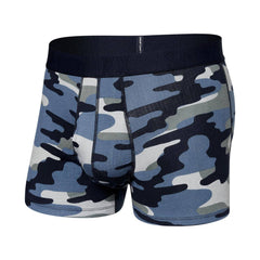 Saxx DropTemp Cooling Cotton Trunks, Tidal/Camo Blue