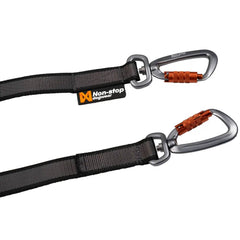 Non-Stop Dogwear Touring Double Leash, Black/Grey