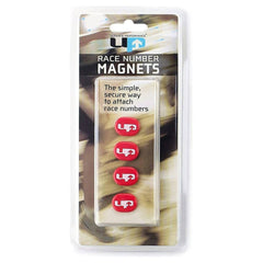 Ultimate Performance Race Number Magnets, Red - 4 Pack