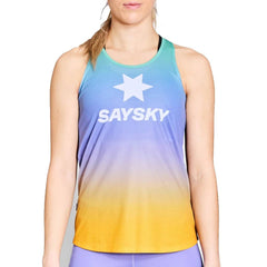 Saysky WMNS Drip Dye Flow Singlet, Purple
