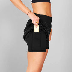 Saysky WMNS Polka 2in1 Shorts 3", Black AOP